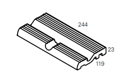 Рукохват с желобом для слива воды Olympic Pool M 12.5x25 см RAL 5002 Matt 769930 матовый