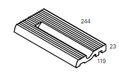 Рукохват финишный левый Olympic Pool M 12.5x25 см RAL 5002 Matt 778433 матовый